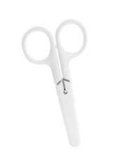 One pair of scissors isolated on white