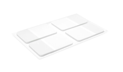 Stylish stickers isolated on white. Stationery for school