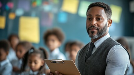 a teacher in a classroom