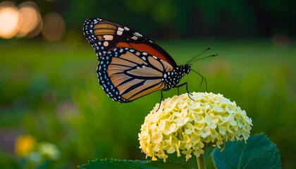 Fototapeta premium Monarch butterfly on flower