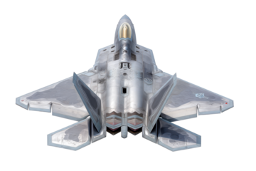 Top-Down Stealth Fighter Jet on Transparent Background