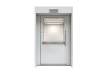 Modern Automatic Elevator Door on Transparent Background