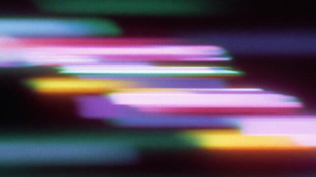 retro VHS glitch background with neon scan lines and color distortion