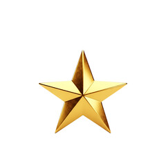 Obraz premium A golden star symbolizing achievement isolated on transparent background