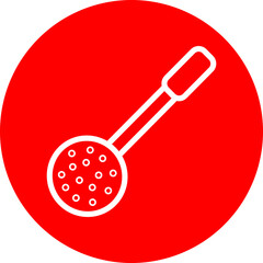Skimmer Vector Line White Circle Red Icon Design