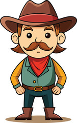 Cartoon cowboy with a gun
