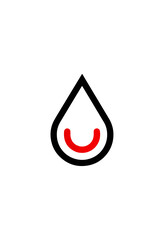 Water drop graphic design element