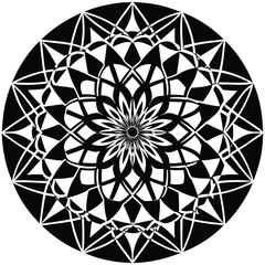 Collection of abstract circular silhouettes and patterns for design projects