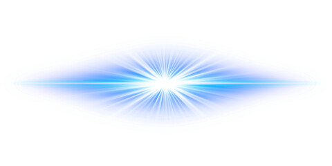 Transparent blue cyan neon glowing light rays beam with radiant shine flare shimmer line effect futuristic streak luminous energy glow abstract background