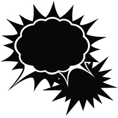 Obraz premium Collection of diverse comic style speech bubble silhouettes for design and communication projects