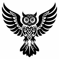 Owl Silhouette Vector Illustration
