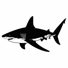 Shark Silhouette Vector Illustration