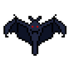Fototapeta premium Pixel Art Halloween Icon - Bat