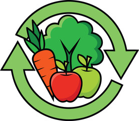 Food Loss and Waste Awareness Illustration. Stop Food Waste Campaign Design. Save Food Global Awareness Artwork. Reduce Food Waste Poster Drawing. Sustainable Food Consumption Artwork. Zero Food Waste