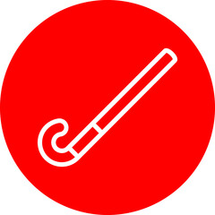 Hockey Vector Line White Circle Red Icon Design