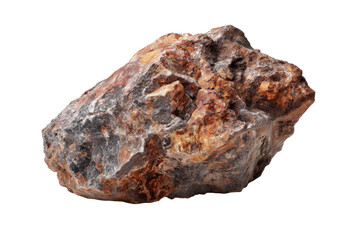 Single Igneous Rock Specimen on Transparent Background