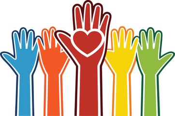 International Day of Charity Illustration. Charity Donation Awareness Artwork. Helping Hands Charity Concept. Global Charity Campaign Drawing. Support Poor and Needy Design. Love and Care Charity Post