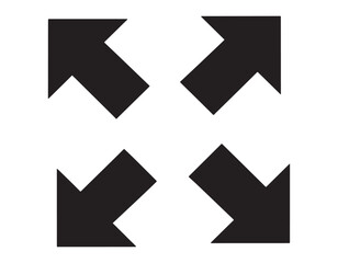 Fototapeta premium Expand Arrows Illustration Featuring Four Arrows Pointing Outward Symbolizing Enlargement and Extension for Visual Clarity and Representation