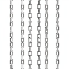 Metal chains arranged vertically