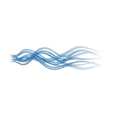 Naklejka premium Abstract Blue Water Waves Artistic Swirl Pattern on White Background Illustration