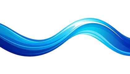Abstract blue wave vector graphic, a dynamic and flowing visual element