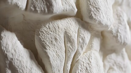Obraz premium Abstract White Textured Surface Close Up Macro Shot