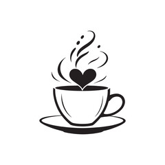 coffee cup icon silhouette