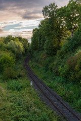Obraz premium railway in the countryside