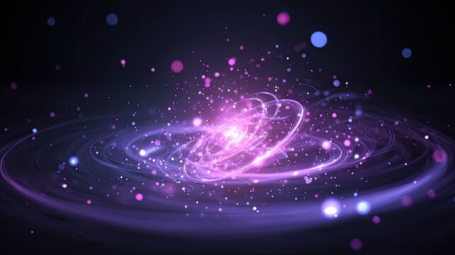 Abstract swirling nebula, vibrant pink and purple - Powered by Adobe