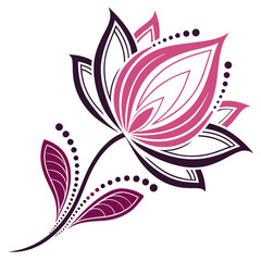 Elegant floral design with pink and purple petals