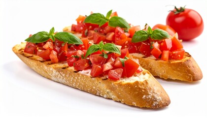 Homemade Tomato Bruschetta with Basil