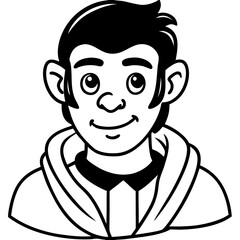 cartoon character of man