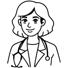 Young female doctor with stethoscope