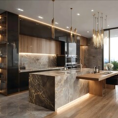 luxury modern kitchen