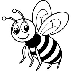 Bee cartoon character, bee and honey