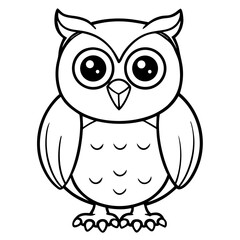 Cute little owl cartoon