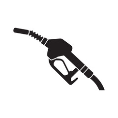 Fuel nozzle silhouette. Fuel nozzle icon vector illustration design. Vector black silhouette. with white background