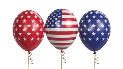 Patriotic balloons for USA themed party or American independence day