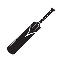Cricket bat silhouette. cricket bat icon. Vector black silhouette. with white background