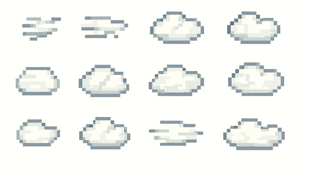 Pixel Fog Icons, icon, car, vector, truck, transport, set, icons, illustration, design, vehicle, travel, symbol, Fog,