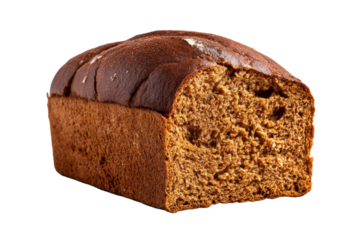 Boston Brown Bread Loaf on Transparent Background