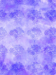 Scratched and distressed vintage floral Collage Wallpaper Background