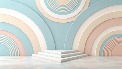 Obraz premium Soft pastel minimalist background with smooth gradients and elegant negative space, ideal for design, branding, and modern layouts.