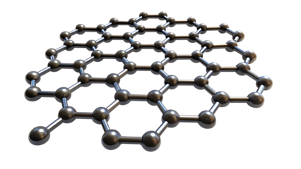 The intricate arrangement of carbon atoms forms isolated on white background, png, ai generated.