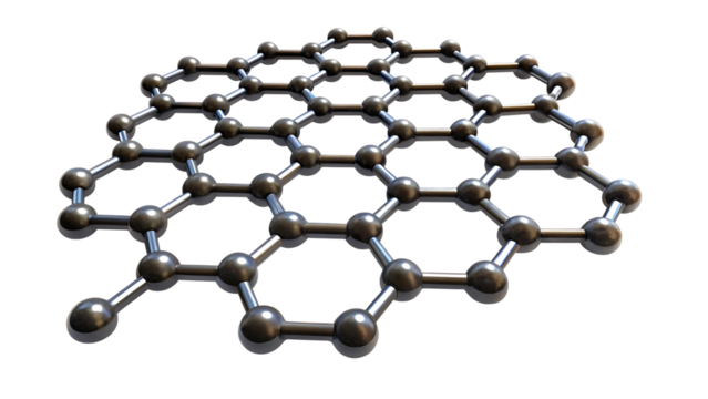The intricate arrangement of carbon atoms forms isolated on white background, png, ai generated.