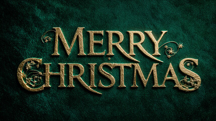 Banner with golden letters isolated on transparent background Christmas