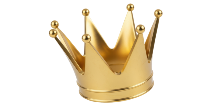 Isolated Golden Crown - Powered by Adobe
