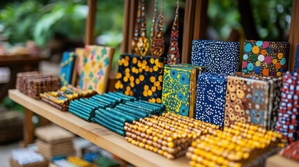 Colorful handcrafted goods