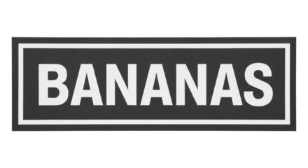 Isolated Bananas Sign