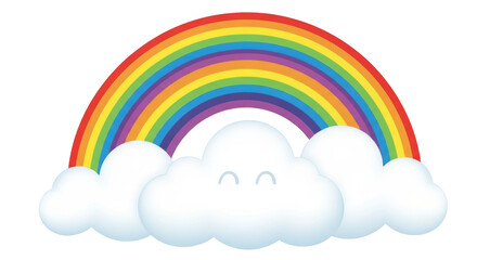 Isolated Rainbow with Cloud